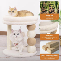 PawPalace small cat tree removable top perch enables easy cleaning.