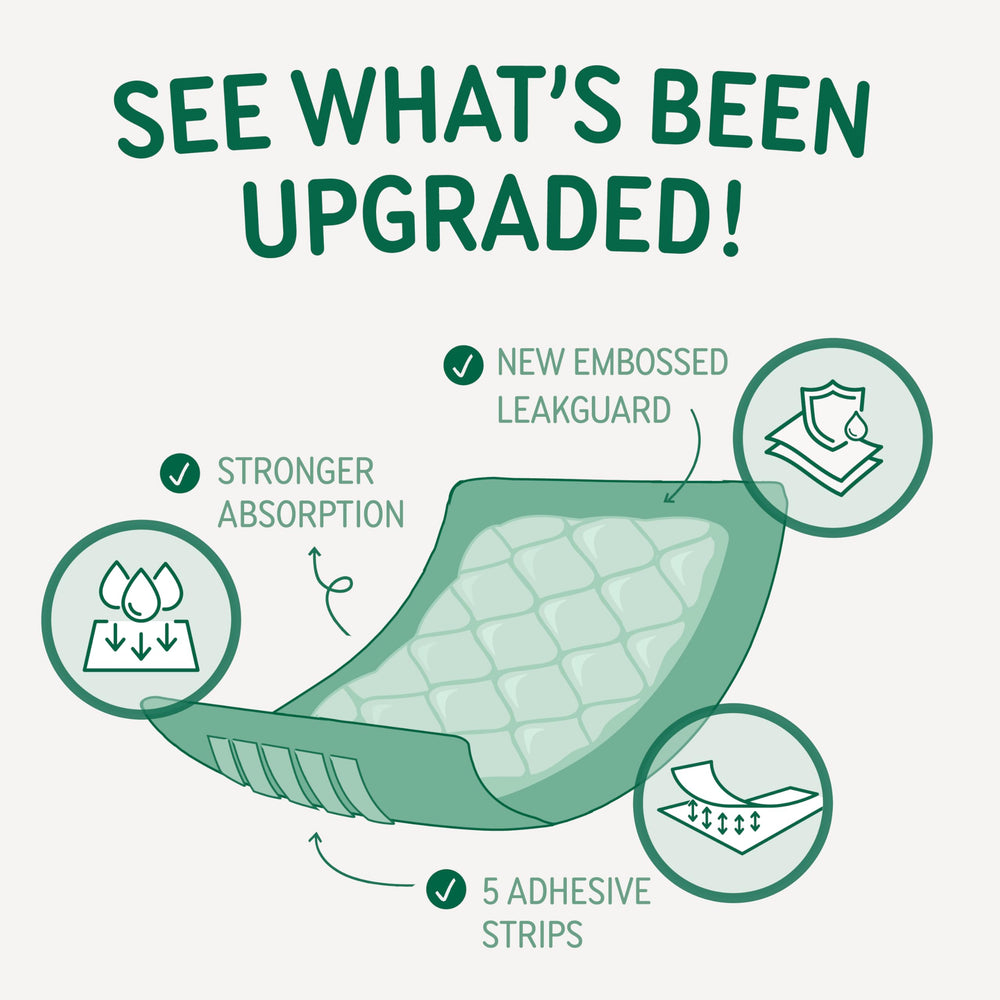PAWPANG liner insert with adhesive strips ensures secure fit inside diapers.
