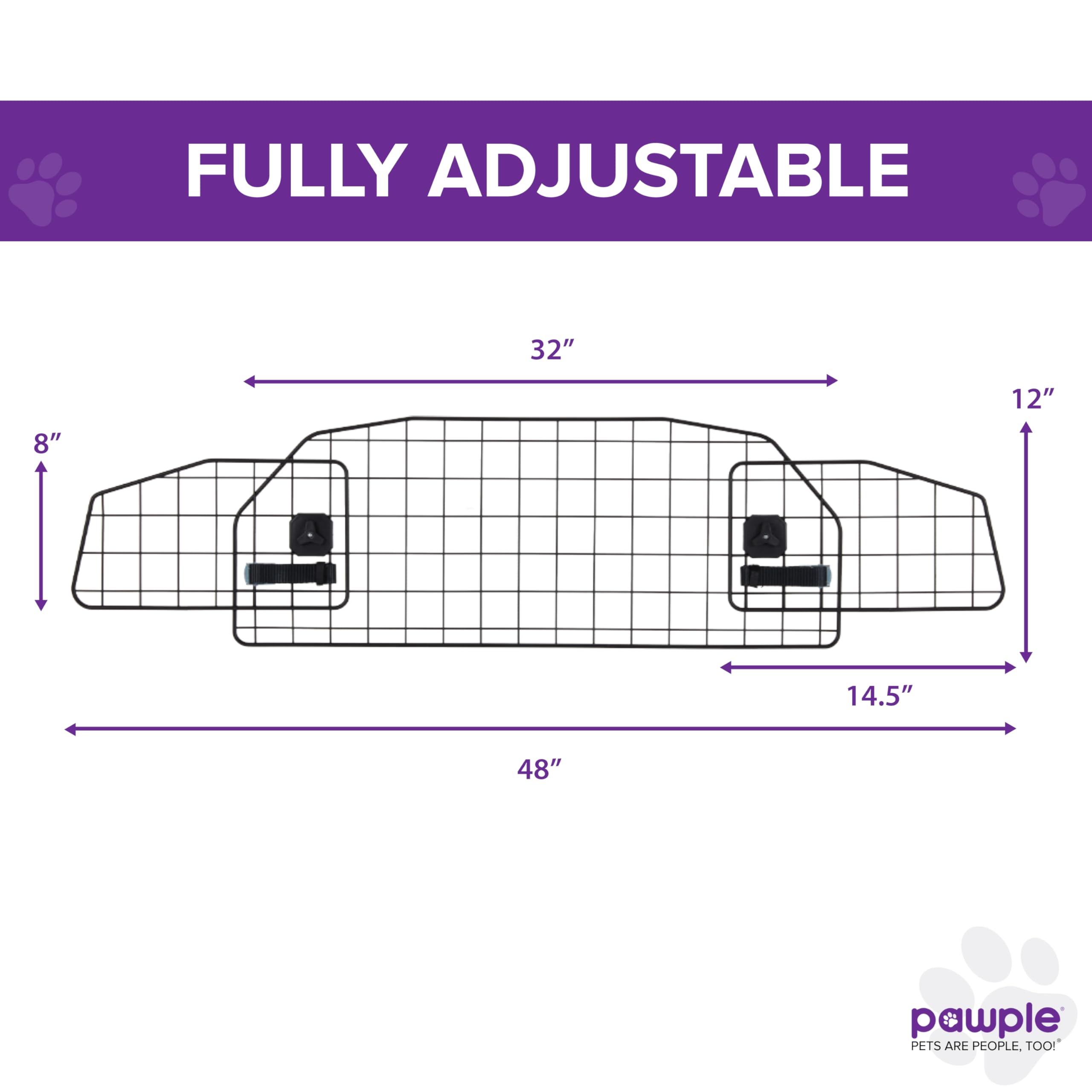Pawple adjustable straps show tool-free installation for quick setup
