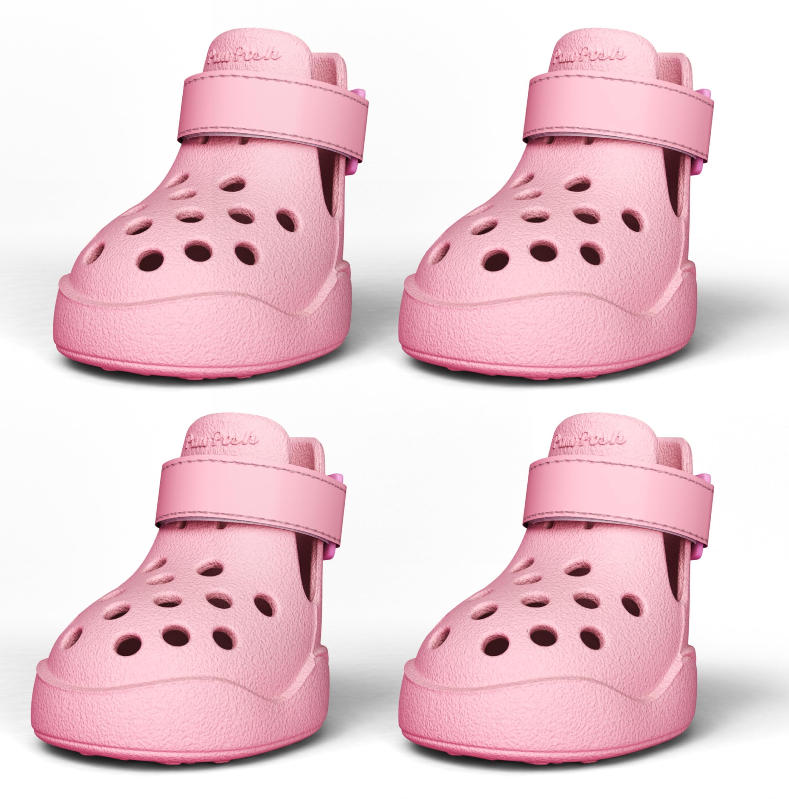 PawPosh dog shoes with non-slip waterproof outsole providing secure grip on slick surfaces.