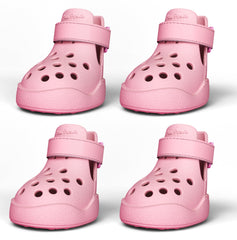 PawPosh dog shoes with non-slip waterproof outsole providing secure grip on slick surfaces.