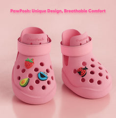 PawPosh perforated vents keep paws cool during outdoor walks.