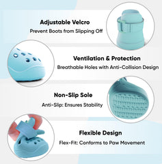 PawPosh dog shoes perforated ventilation — breathable comfort during longer outdoor adventures.