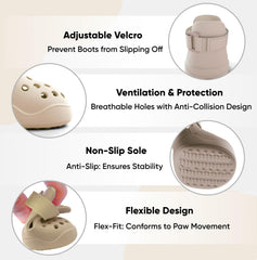 PawPosh dog shoes perforations breathable closeup promotes airflow and comfortable wear.
