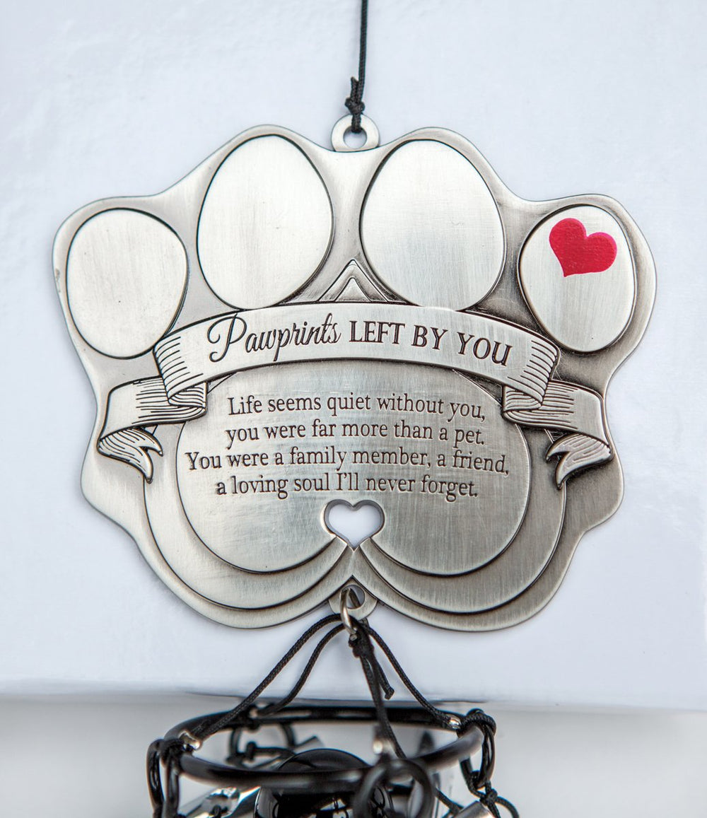 Pawprints Left By You engraving option to personalize with pet name