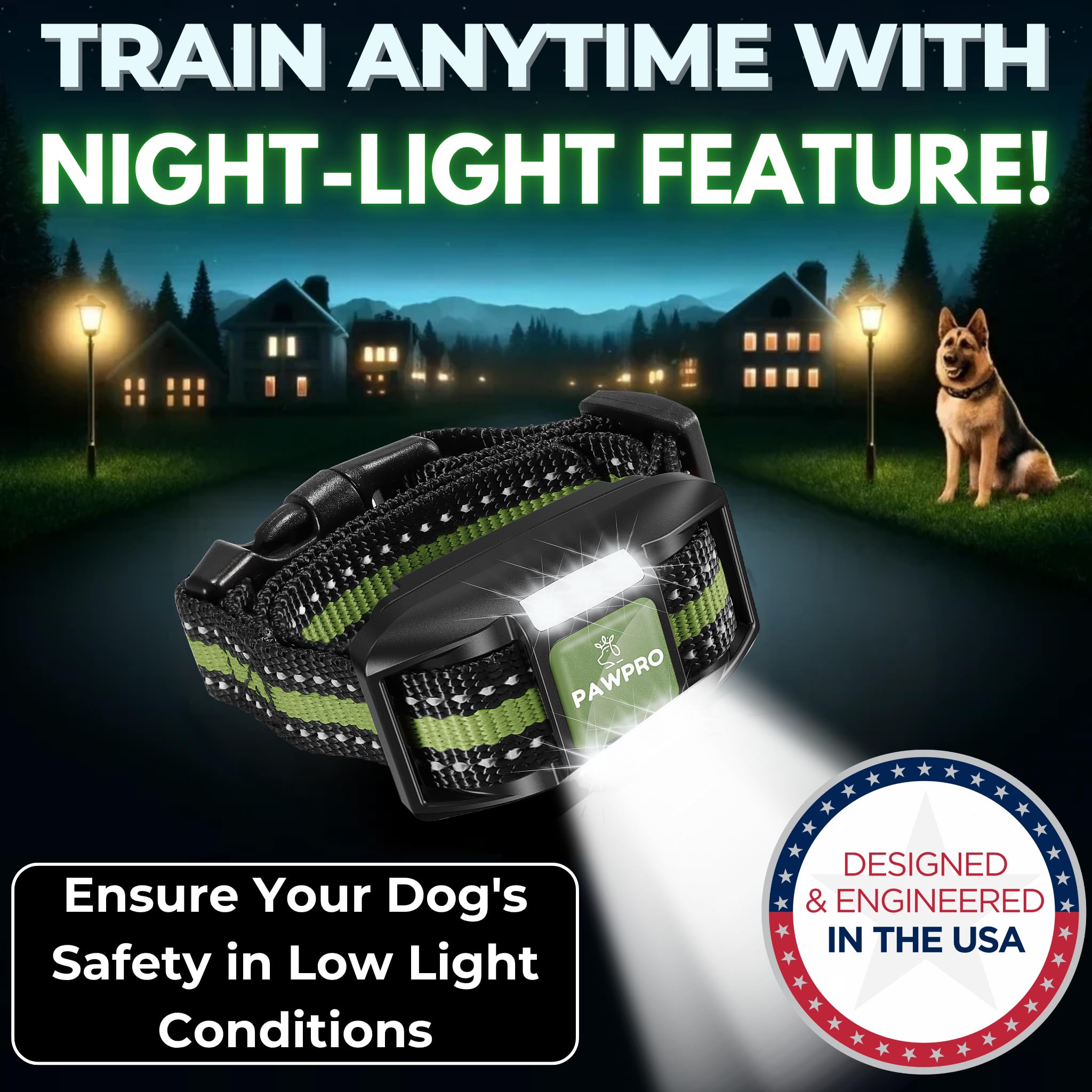 PAWPRO four modes Beep, Vibration, Shock, LED for versatile training