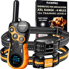 PAWPRO dog shock collar remote 4-mile range for off-leash training.