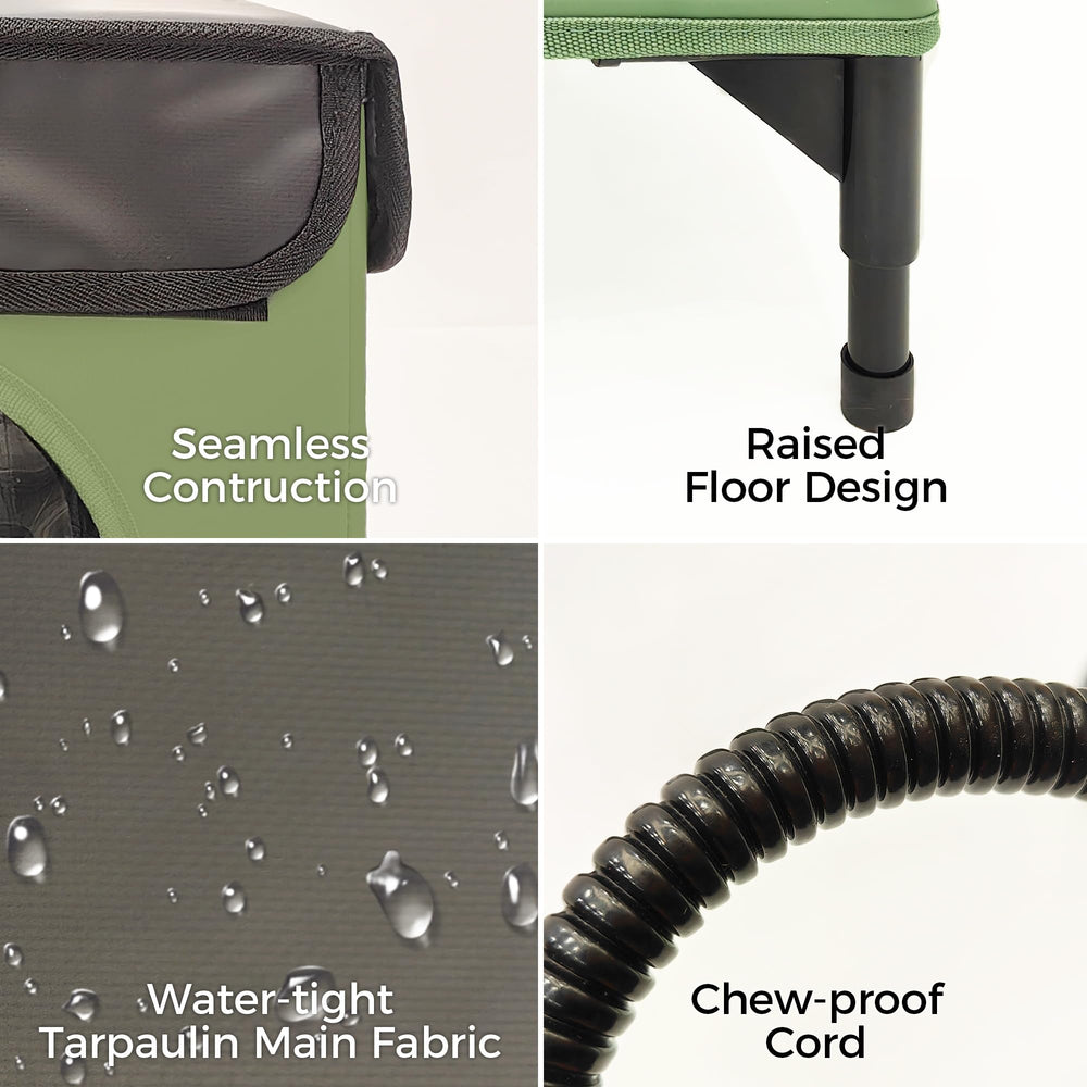 PAWPROVED insulation with aluminum foil lining keeps interior warm and efficient