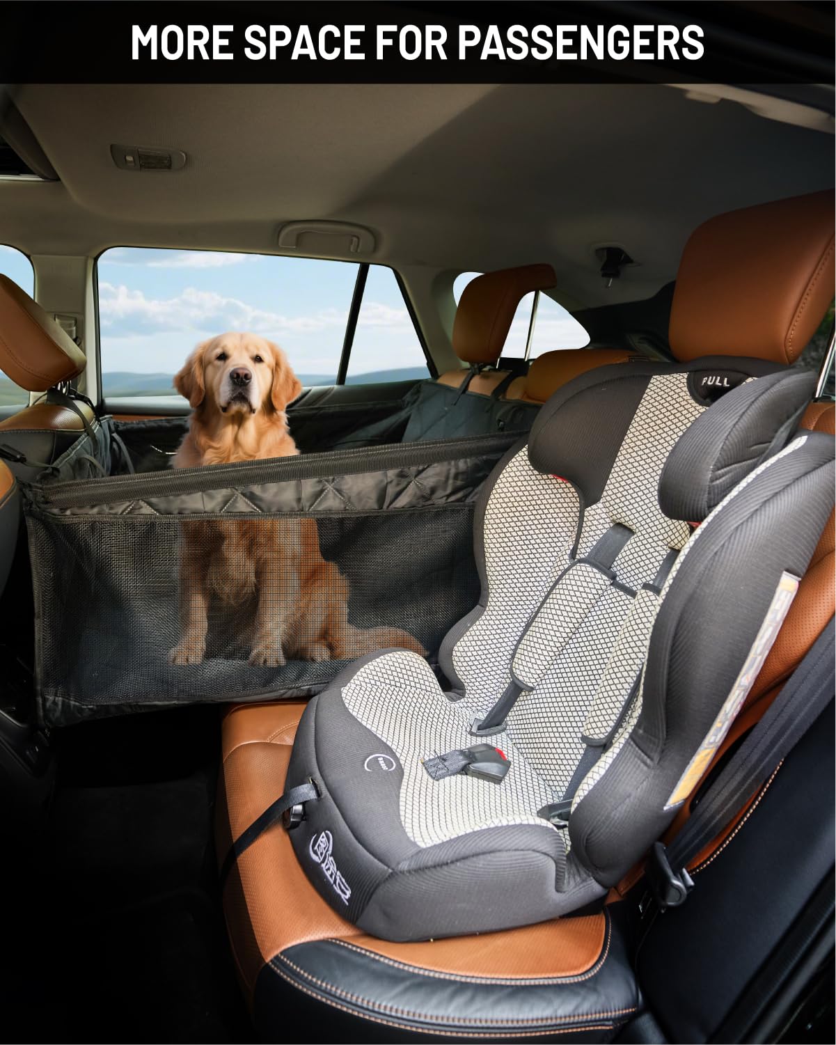 PAWPROVED waterproof dog seat cover surface provides spill protection and reliable grip.