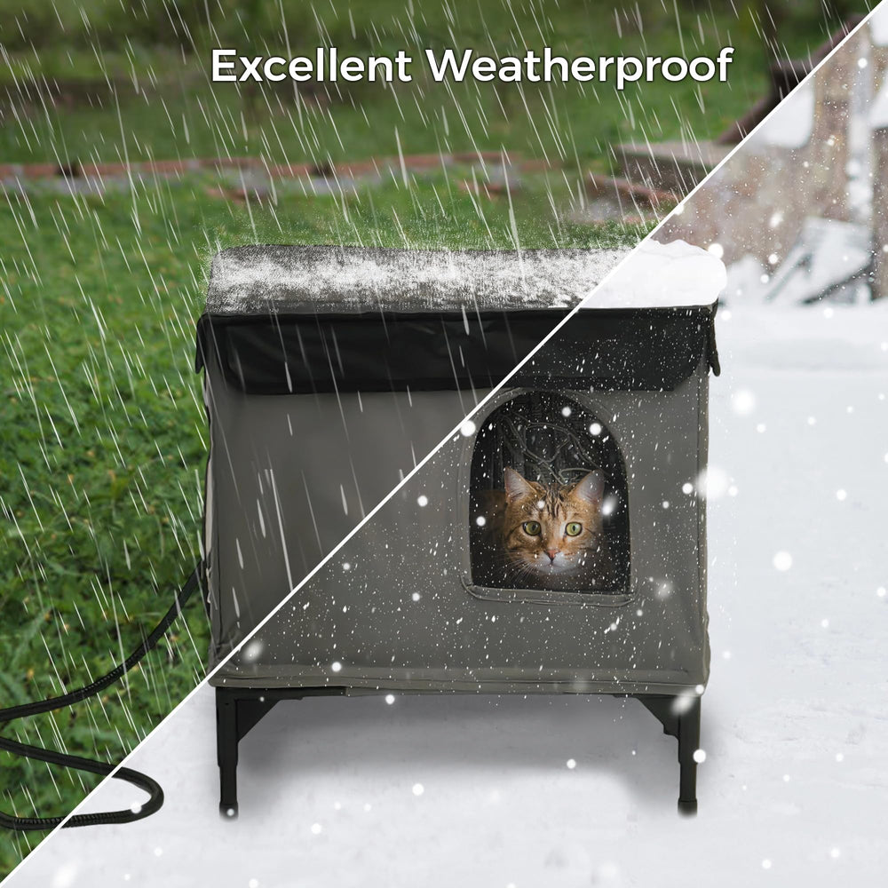 PAWPROVED winter shelter fits on balconies, porches, barns, and gardens