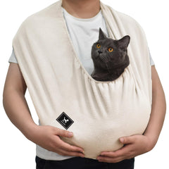 PAWPUBBY cat sling cozy design supports intimate indoor snuggle with pet