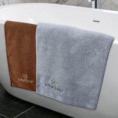 PAWPUP dog towel in grey demonstrates high absorbency for faster grooming sessions.
