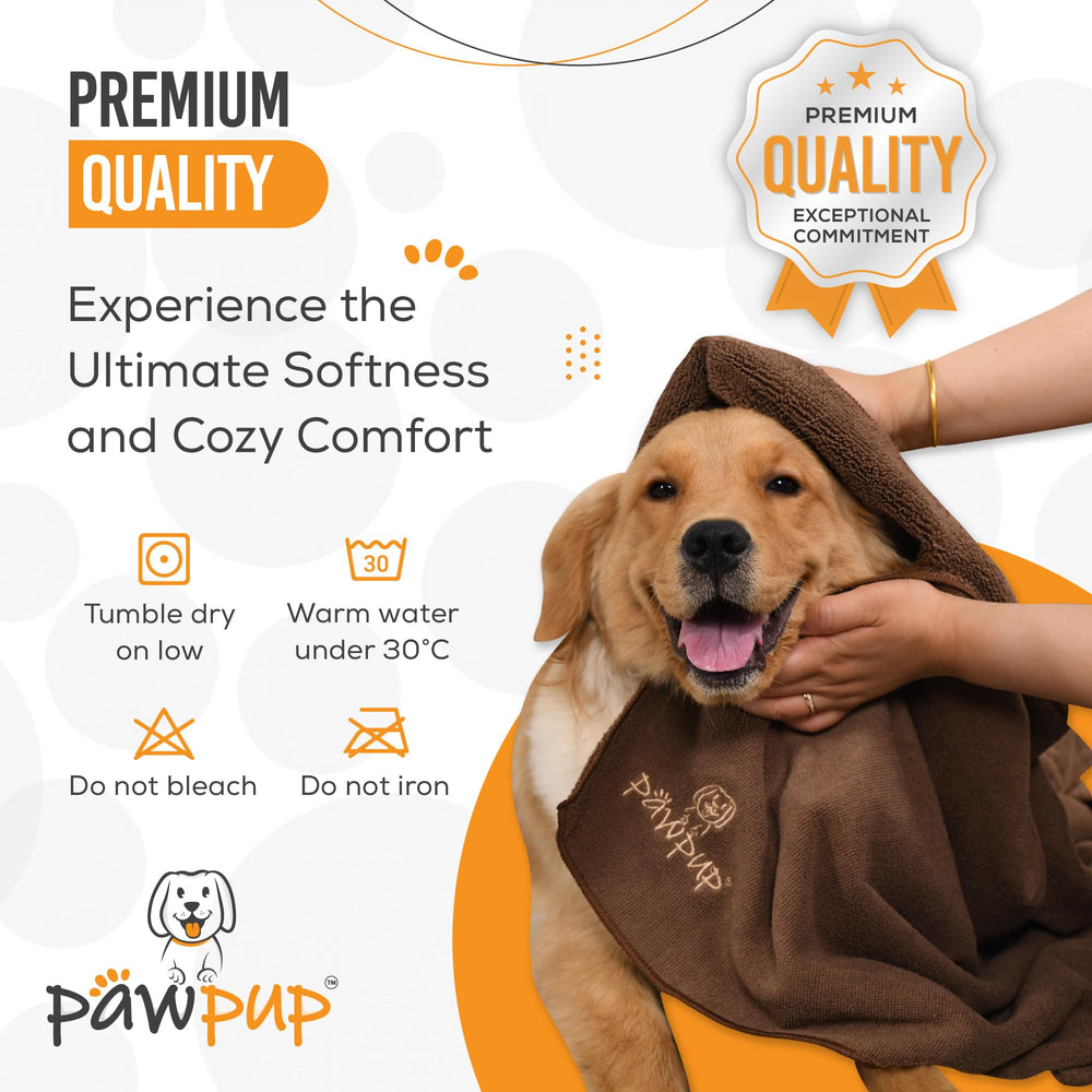 PAWPUP two-towel pack ready for home or travel grooming.