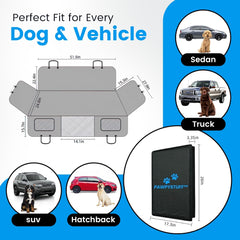 PAWPYSTUFF waterproof dog seat cover protects seats from dirt and fur