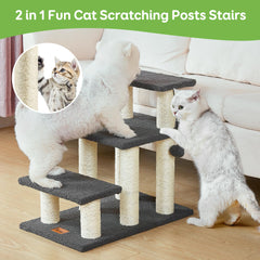 Pawque cat scratching post stairs grey supports climbing