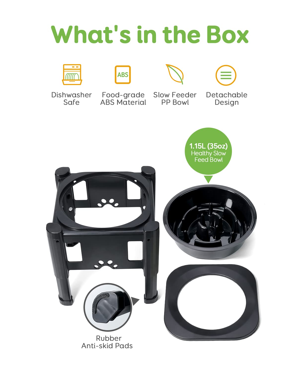 Pawque 1.15L slow feeder supports paced eating for healthier digestion.