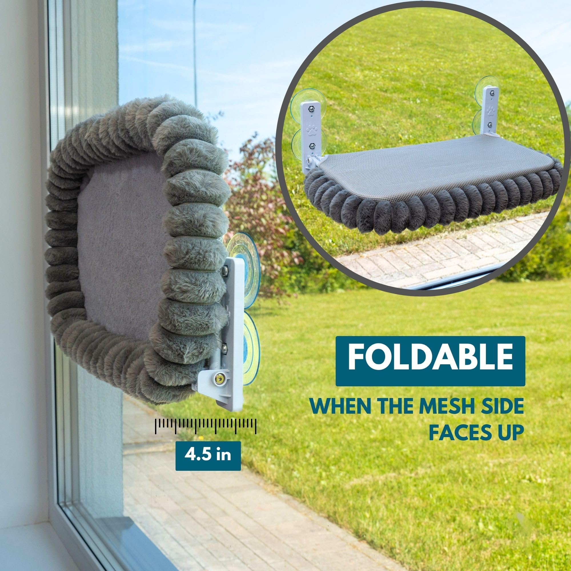 PAWRUSH cat window perch designed for indoor use in any room.