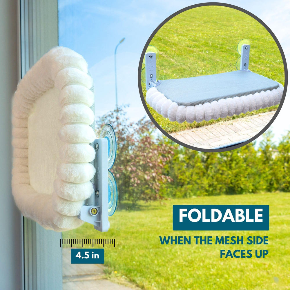 PAWRUSH cat window perch cushion resists scratches and bites for playful paws