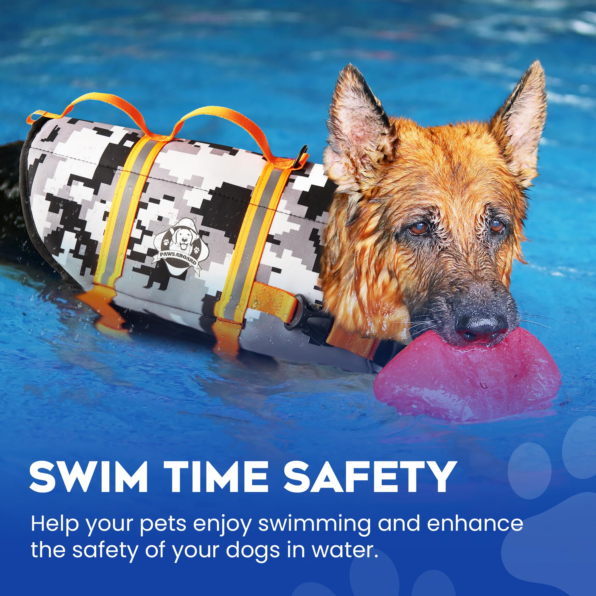 Paws Aboard dog life jacket quick-release buckles for easy on and off