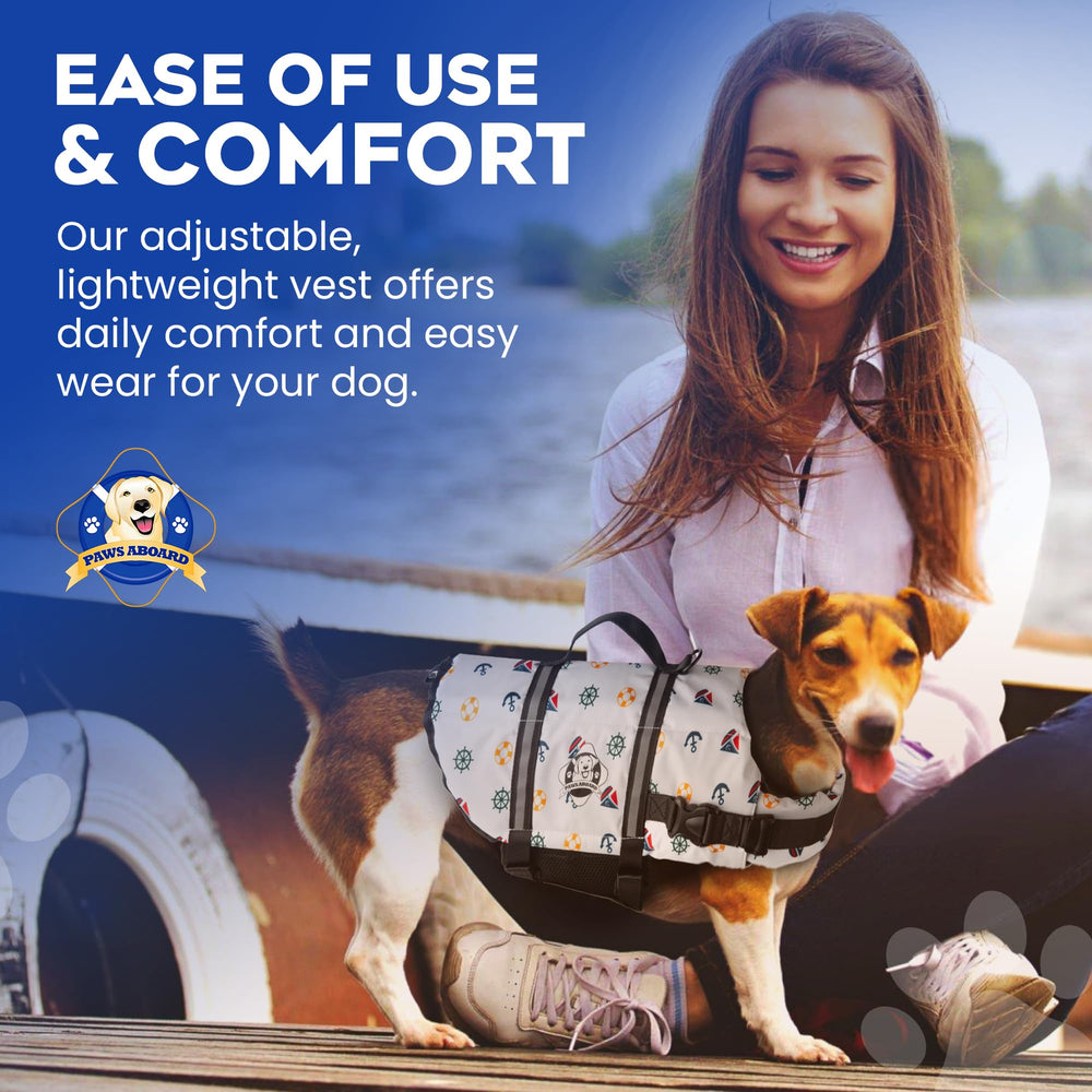 Paws Aboard dog life jacket quick-release buckles for easy on/off