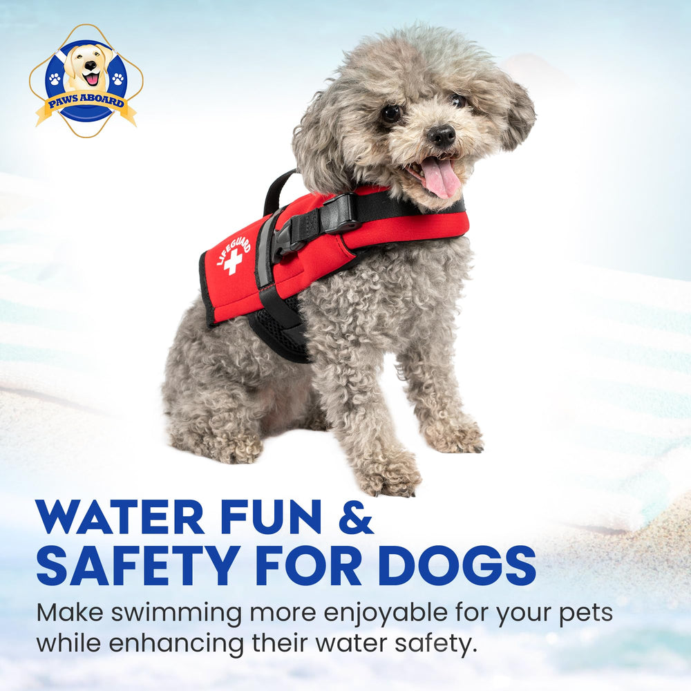 Paws Aboard dog life jacket red XX-Small colorful-patterns options reflect personality.