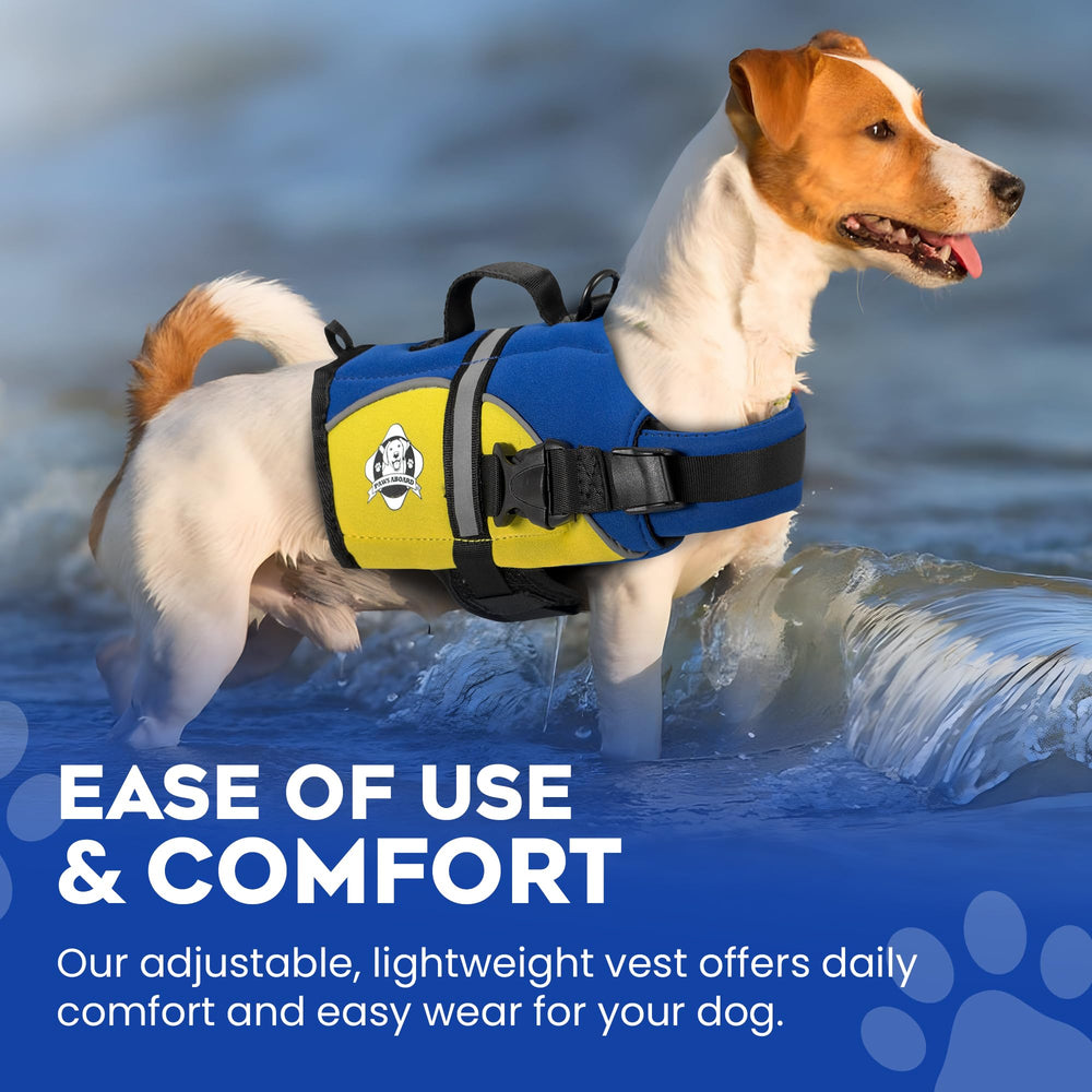 Paws Aboard grab handle enables easy retrieval if needed.