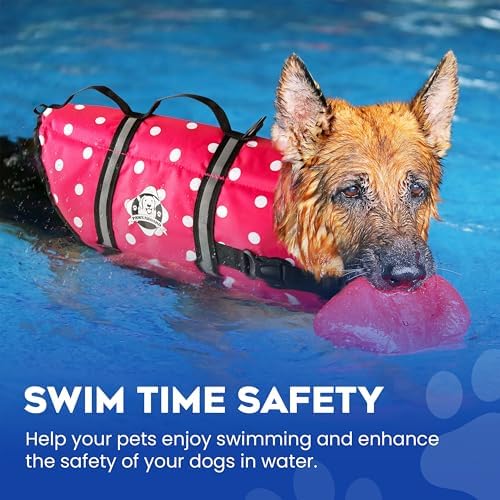 Paws Aboard life jacket comes in multiple colors and patterns to match your dog