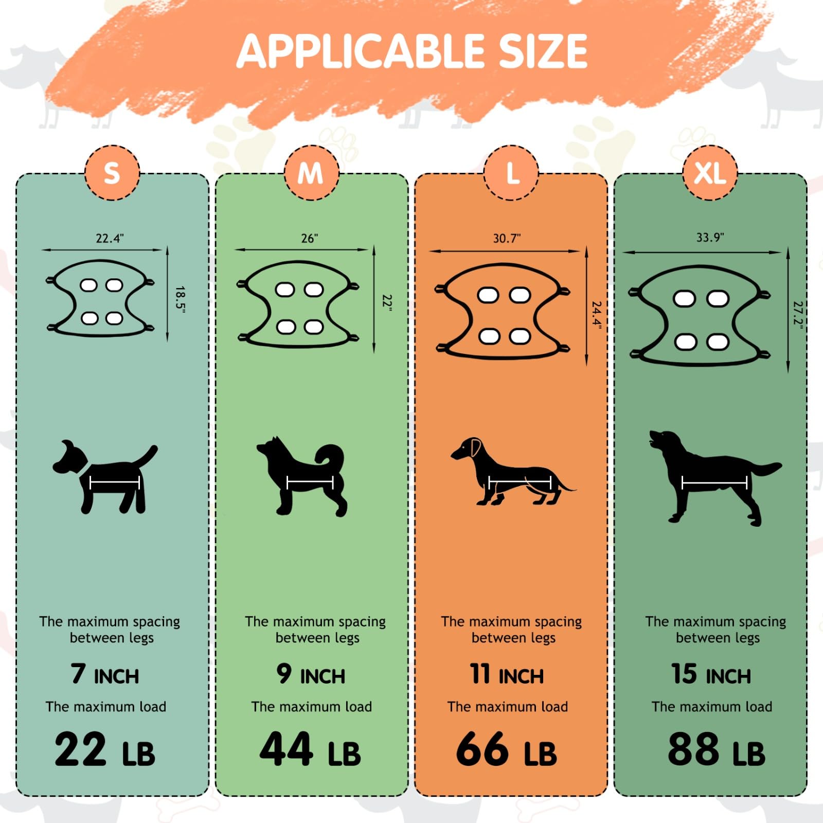 Paws n' Cradle adjustable straps and leg fittings fit small to large pets with ease.
