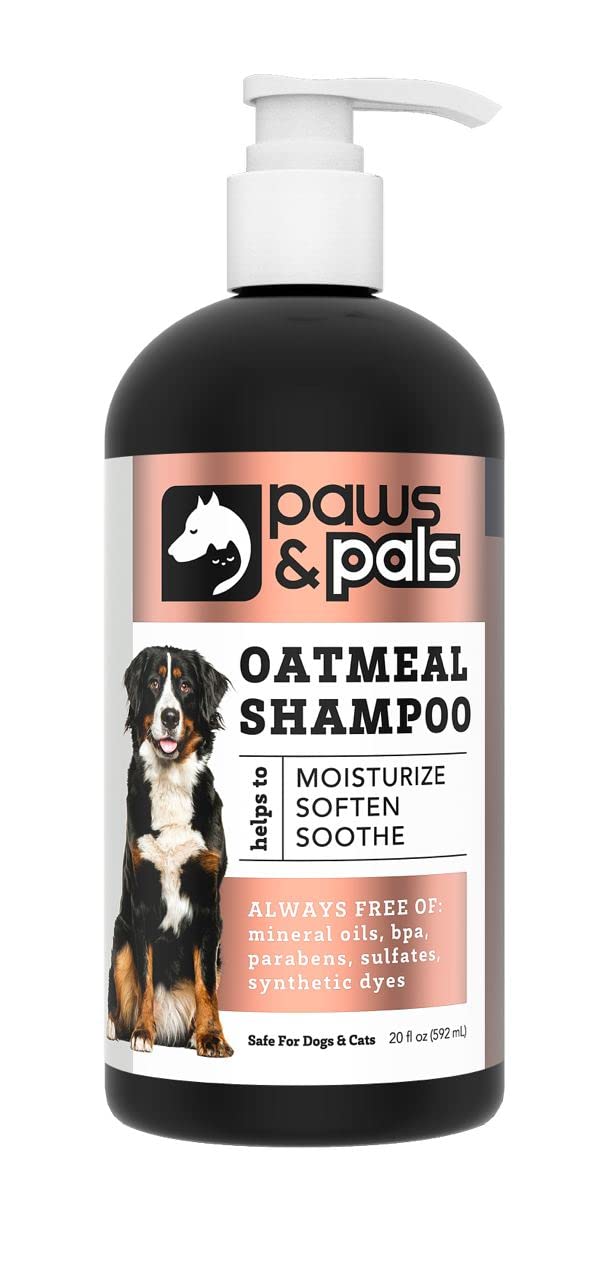 Paws & Pals champú para perro, bote vertido, espuma suave para uso diario.