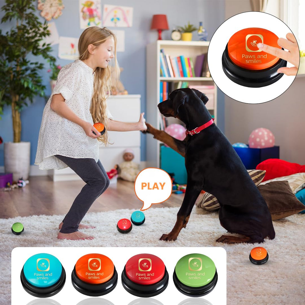Paws & Smiles dog talking buttons light green color for on the go training