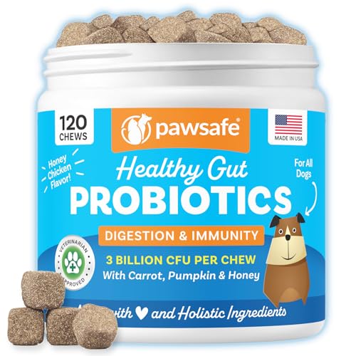 PawSafe Dog Probiotics chicken-flavor chews support digestive comfort.