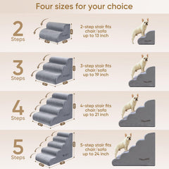 PAWSCART dog stairs-4-step demonstrates compact design for small living spaces