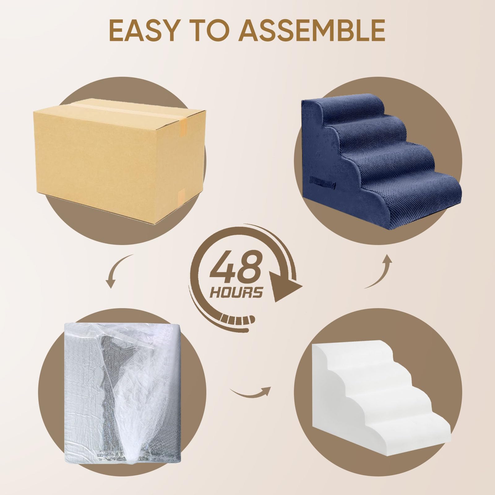 PAWSCART dog-stairs-assembly-guide offers simple setup instructions and confidence.