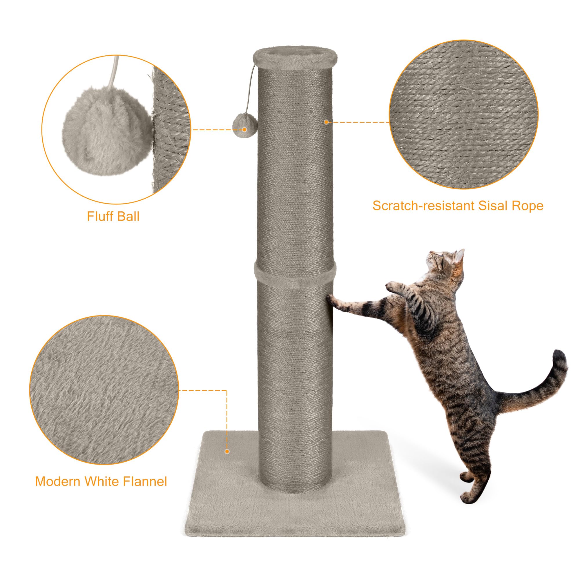 PAWSCRAT wide 14x15 inch base delivers stability for big cats and multi-cat households.