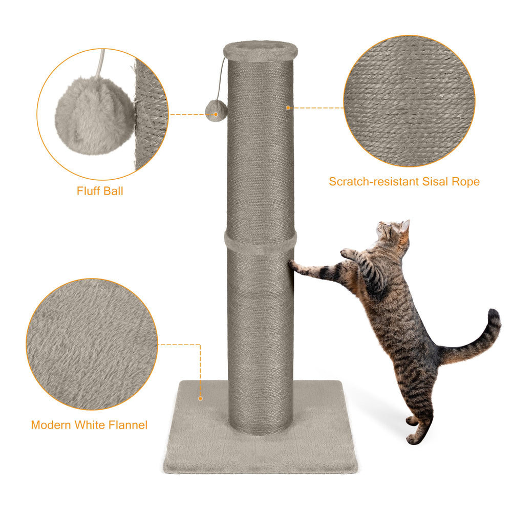 PAWSCRAT wide 14x15 inch base delivers stability for big cats and multi-cat households.