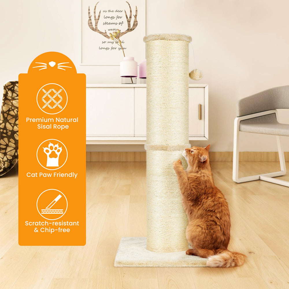 PAWSCRAT sisal rope durability supports vigorous scratching without shedding or unraveling.