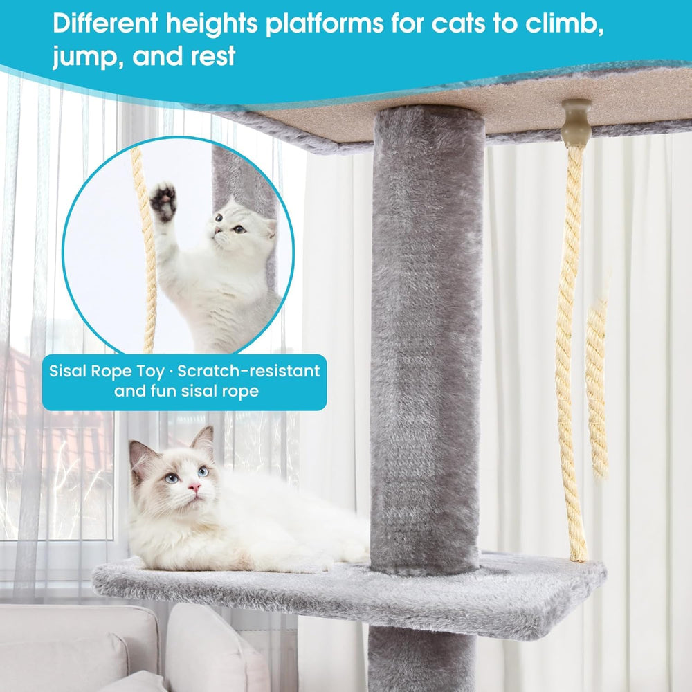 PAWSCRAT vertical cat tree maximizes space while providing perches