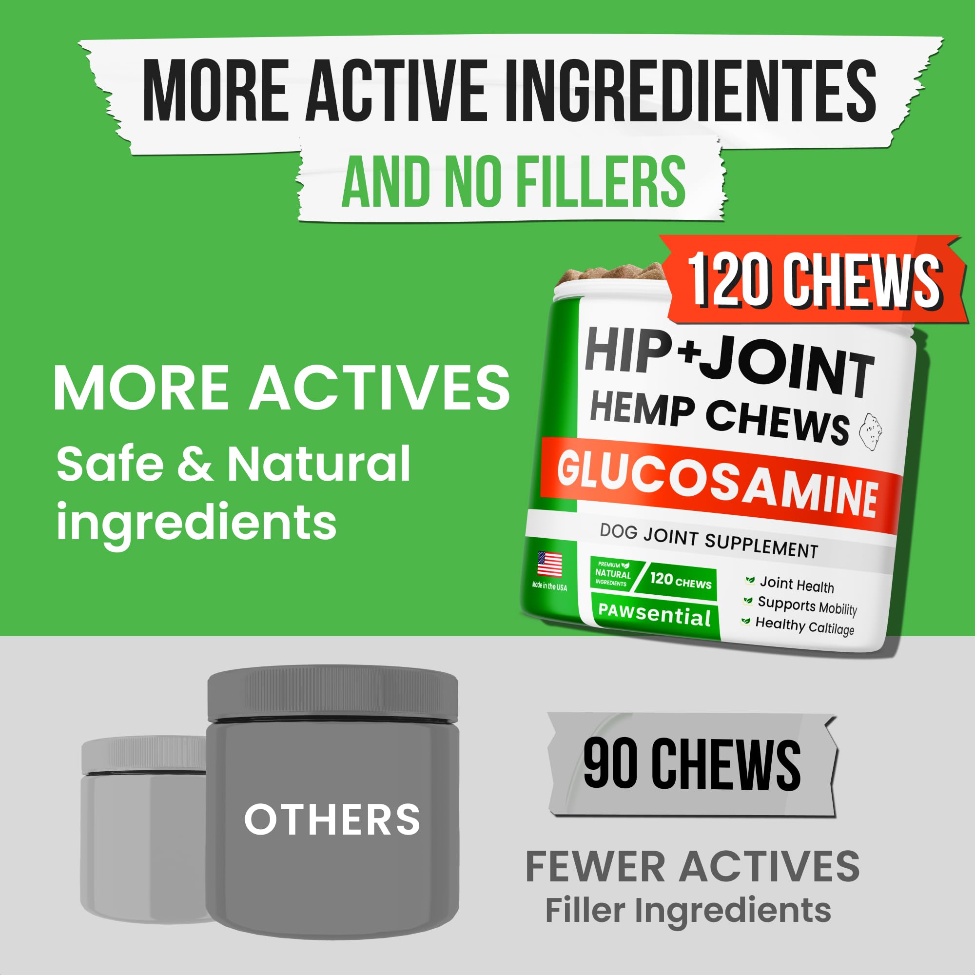 Pawsential hemp treats soft chews: bacon flavor makes daily supplements a tasty routine