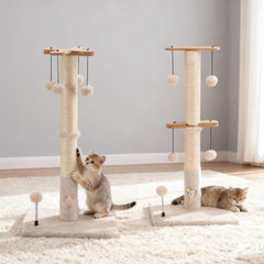 PAWSFANS sisal rope scratching area detail promotes natural scratching instinct