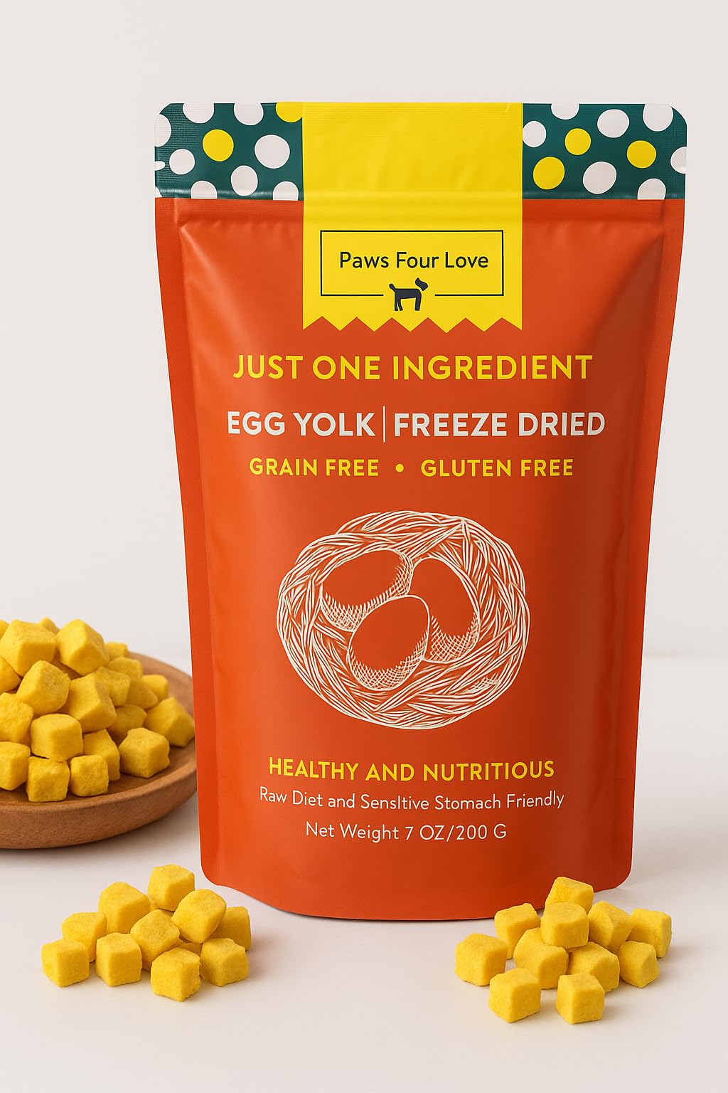 PawsFourLove egg-treats-dog-snack depicts a clean, protein-rich snack option for dogs.