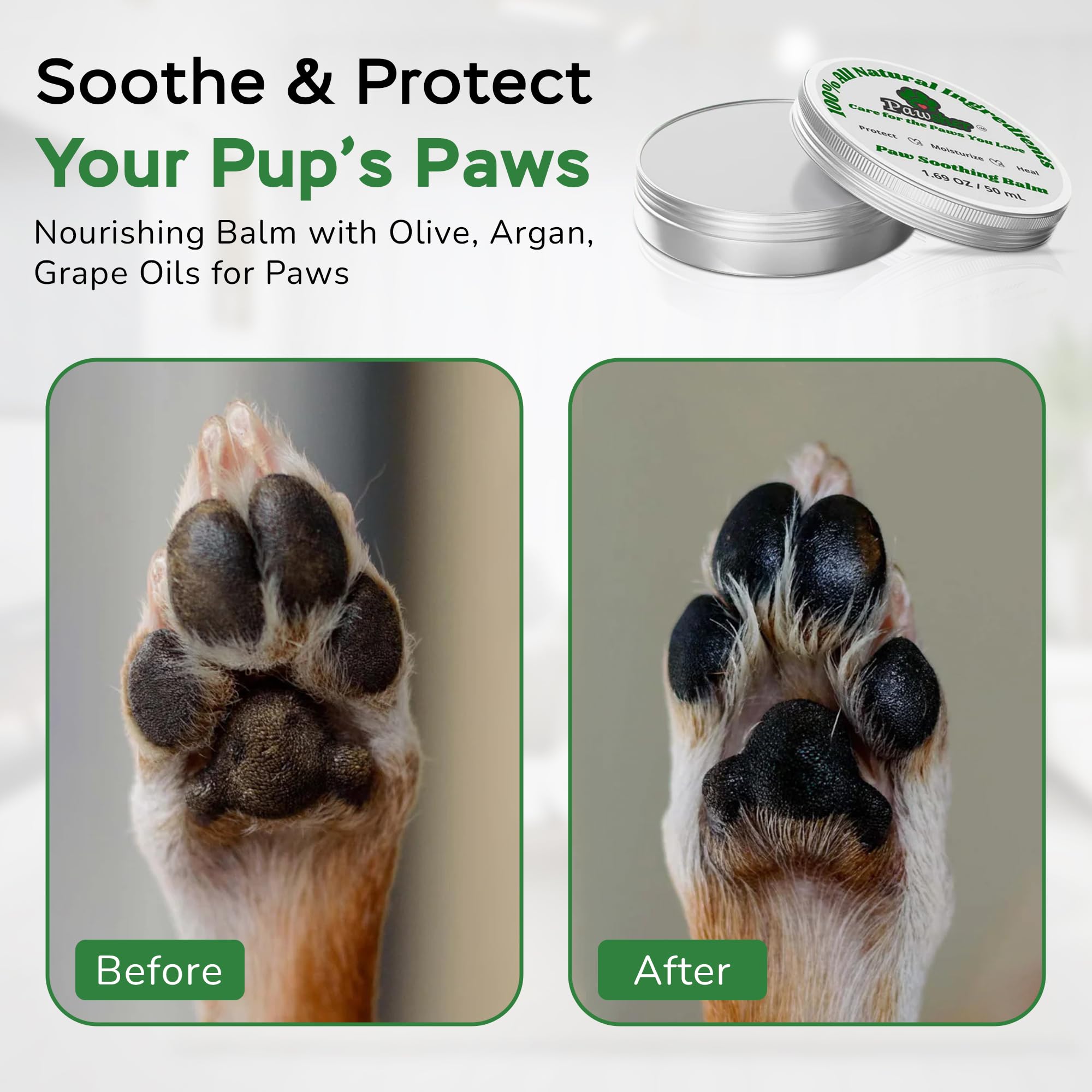 Pawsher nourishing paw balm, hydrating protection for outdoor adventures