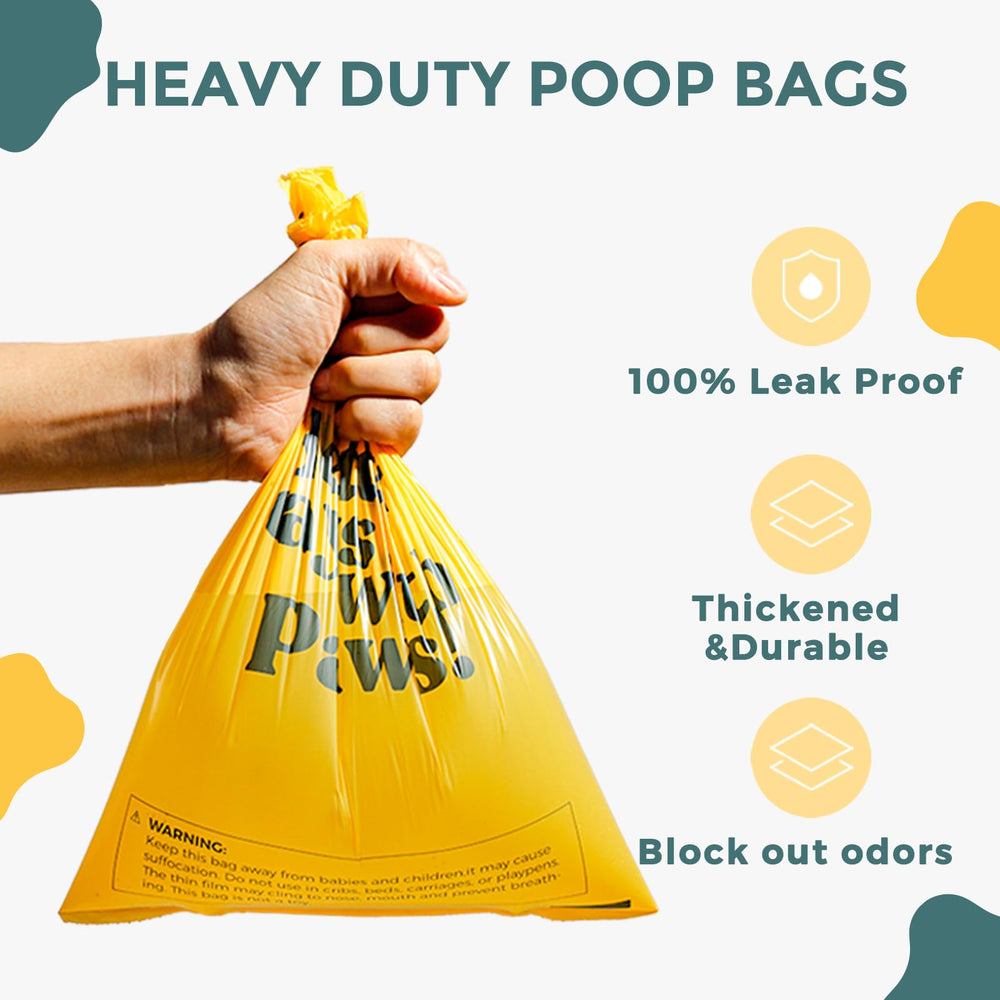 PAWSHOLIC 9x13 inch bags fit standard dispensers for easy use.