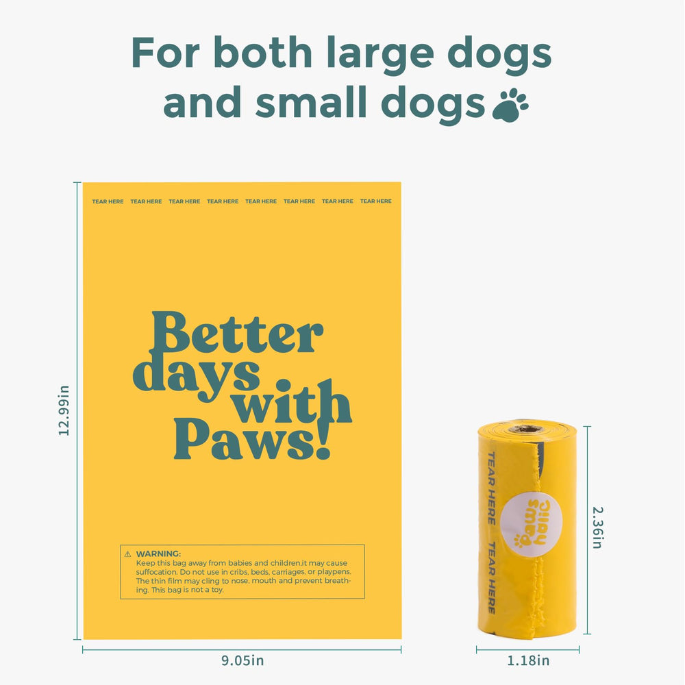 PAWSHOLIC odor-control bags keep walks fresh and pleasant.