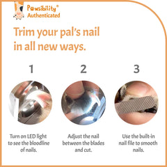 Pawsibility clippers include a storage box to collect nails after trimming.