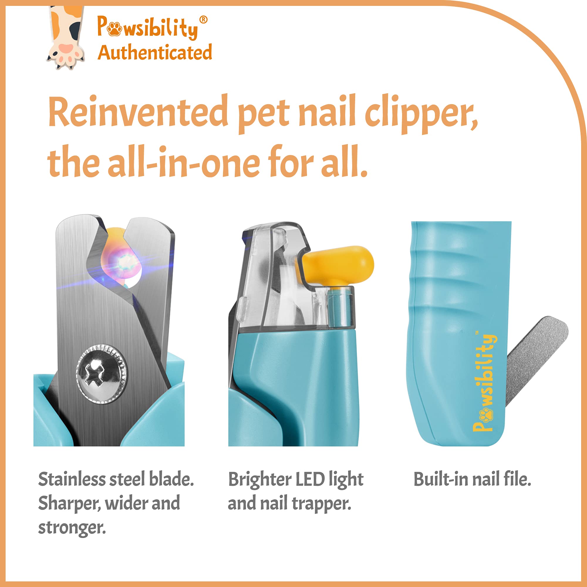 Pawsibility razor-sharp blade slices through nails with precision.