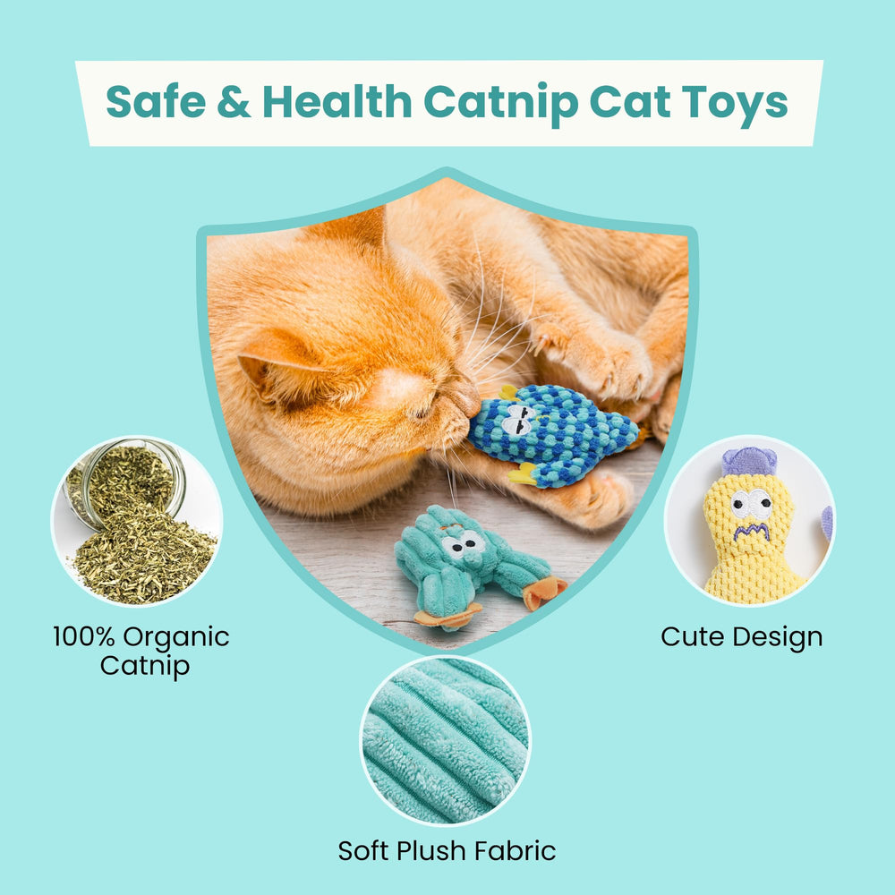 Pawsible cactus catnip toy during kitten teething session shows teething-friendly design