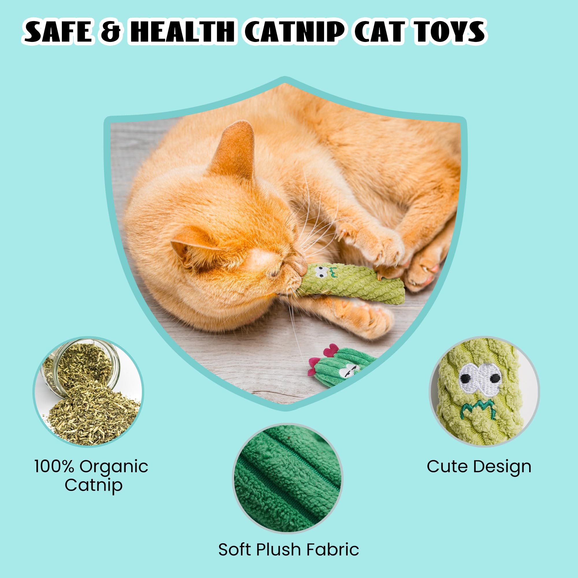 Pawsible catnip cactus toy supports interactive bonding during play sessions.