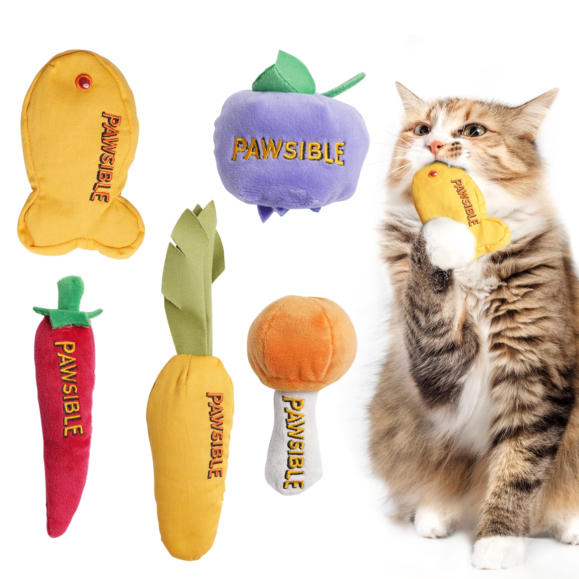 Pawsible catnip toy blueberry close-up promotes engaging play.