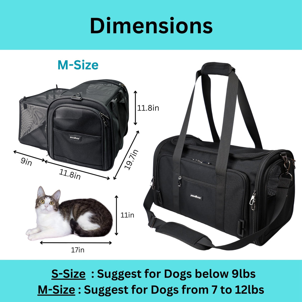 PawsInCar Premium Cat Carrier folded compact for easy storage