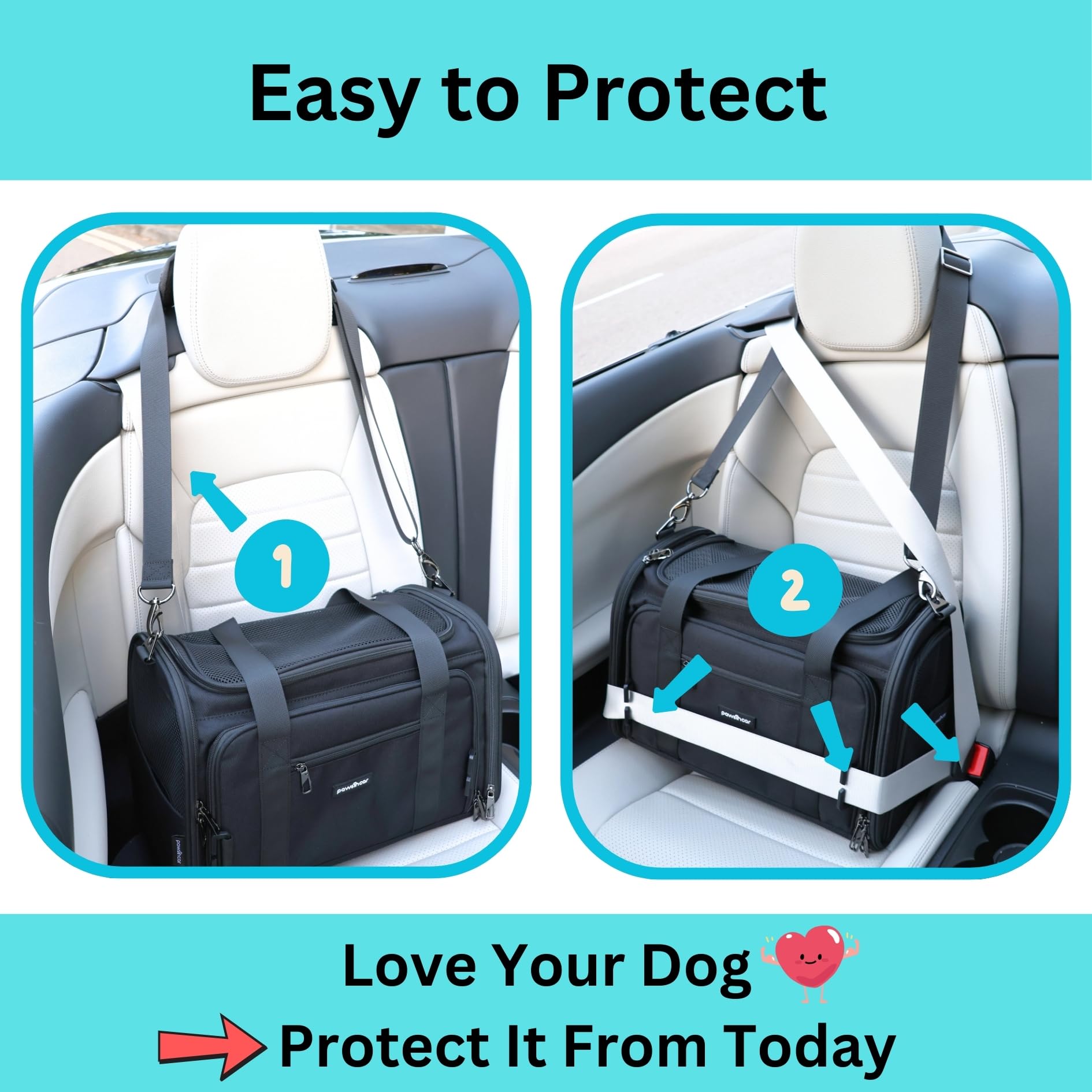 PawsInCar Premium Cat Carrier soft 900D Oxford fabric close-up
